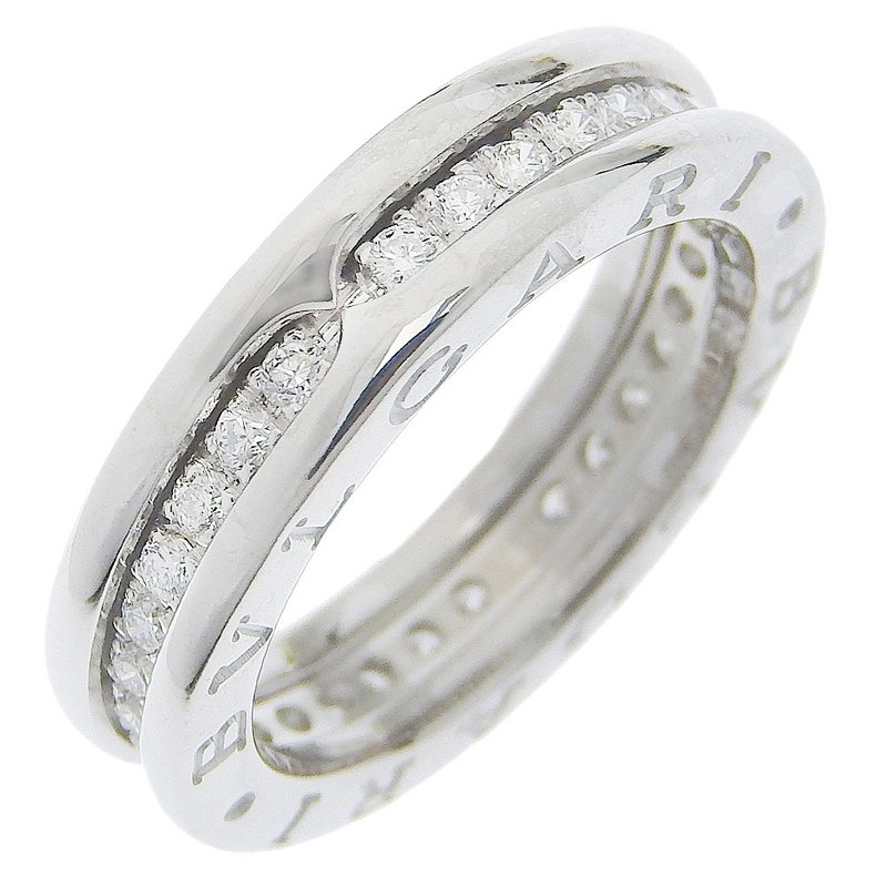 【日本直送】ブルガリ BVLGARI B-zero1 9.5号 リング・指輪 エタニティ K18WG × ダイヤモンド 約6.0g レディース【中古】 - 戒指 - 貴金屬 銀色