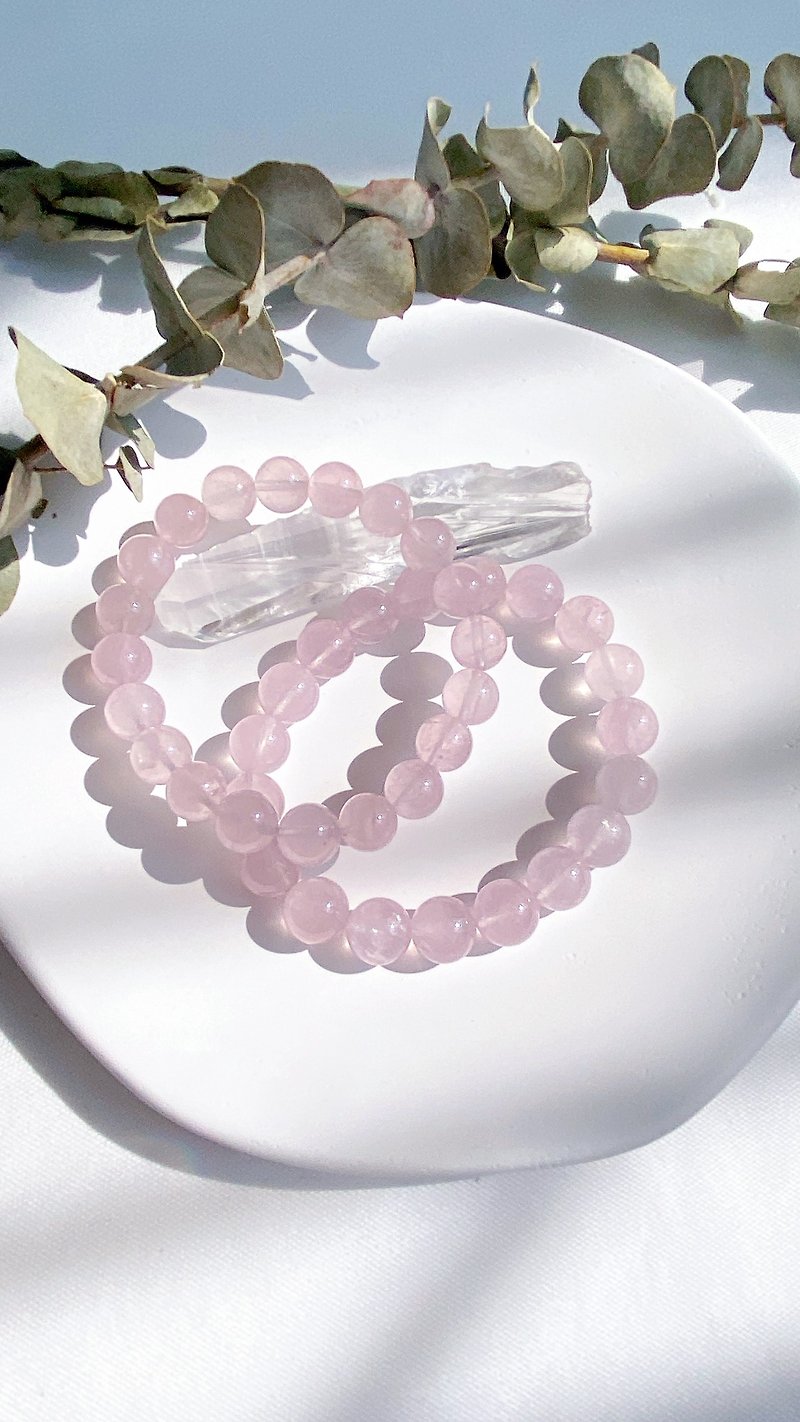 Grapefruit Rose Quartz || Rose Quartz/Crystal/Bracelet/Bracelet - Bracelets - Crystal Pink