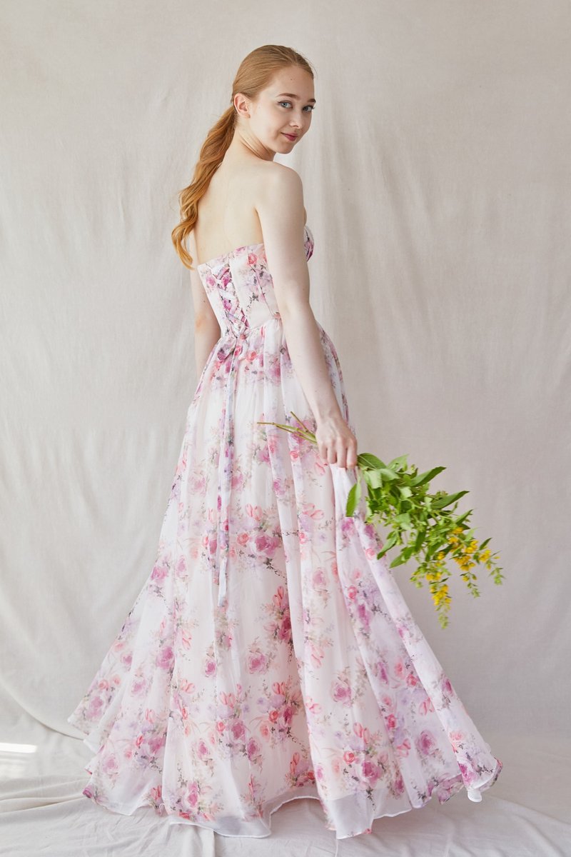 Wild Garden Dress - Pink - ชุดราตรี - วัสดุอื่นๆ หลากหลายสี