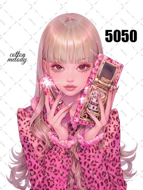cotton-melody original sticker no.5050 人物ステッカー オリジナルステッカー オリジナル人物ステッカー 裝飾ステッカー cotton melody