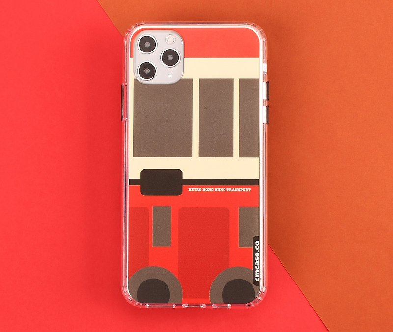 Hong Kong Retro Transports iPhone 11 Pro/ 11 Pro Max Phone Case Kowloon Bus - Phone Cases - Plastic Red