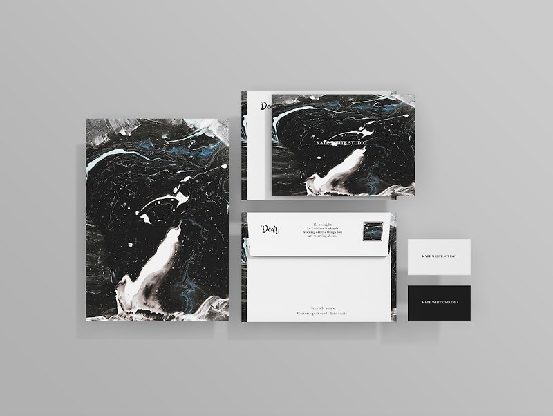 universe post card - การ์ด/โปสการ์ด - กระดาษ สีดำ