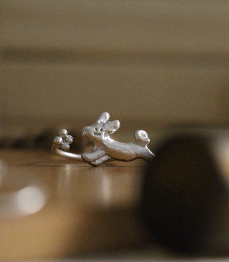 【カスタム】ハッピー子犬リング - リング・指輪 - スターリングシルバー シルバー