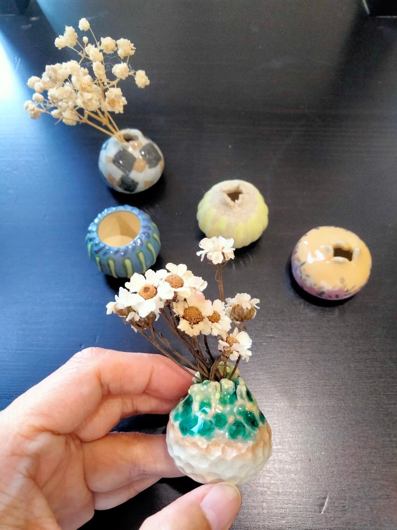 迷你小花器 - 花瓶/花器 - 陶 