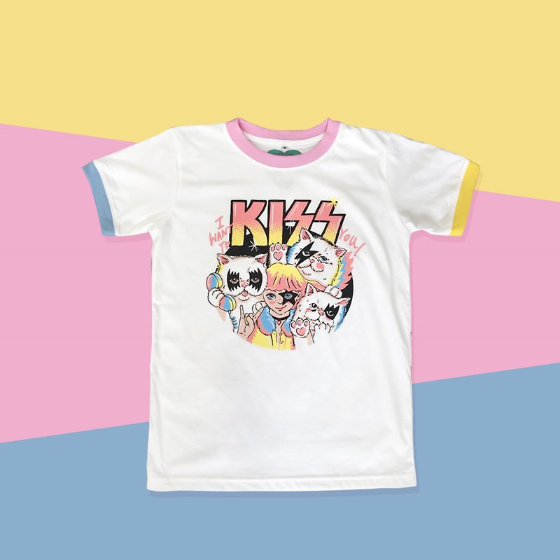 Kiss T-shirt - Women's T-Shirts - Other Materials Multicolor