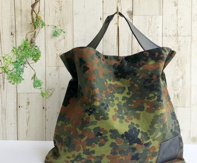 Military remake Gussetless one shoulder German military camouflage