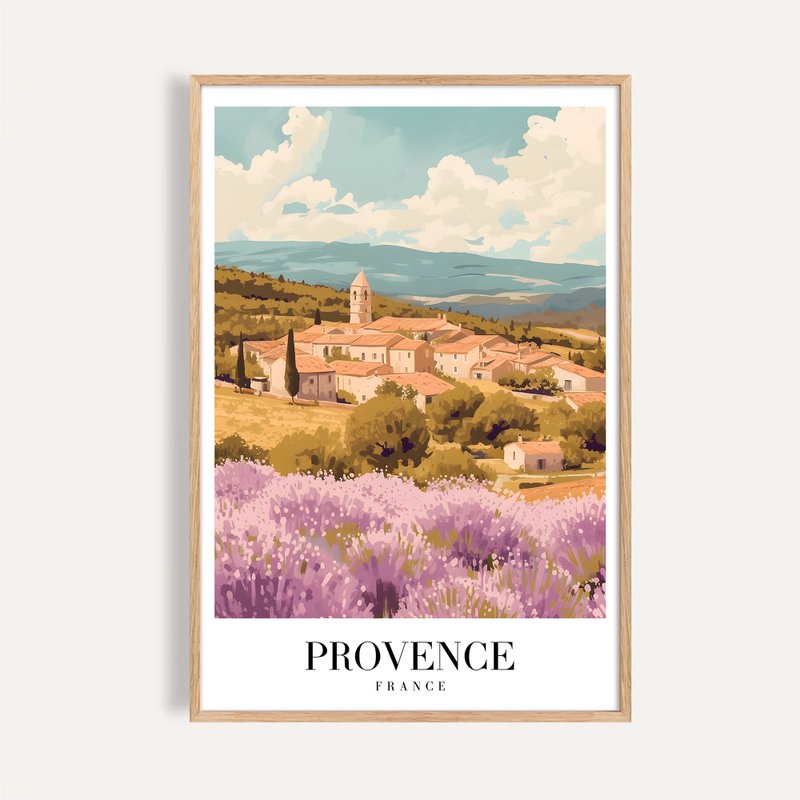普羅旺斯 薰衣草 Provence Lavender / 城市景觀插畫海報 掛畫 - 海報/掛畫/掛布 - 紙 