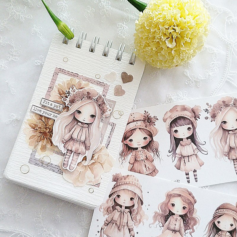 ggaggong doll - 貼紙 - 紙 