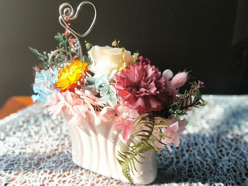 Love Message Immortal Flower Dry Flower Opening Pot Flower Table Flower Ceremony - Plants - Plants & Flowers Red