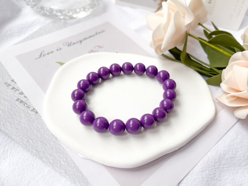 Natural purple mica bracelet - สร้อยข้อมือ - คริสตัล สีม่วง