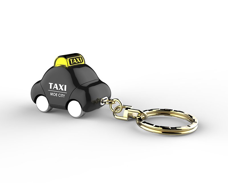 萌小車鑰匙圈-倫敦黑Taxi (聖誕節禮物) - 鑰匙圈/鎖匙扣 - 塑膠 黑色
