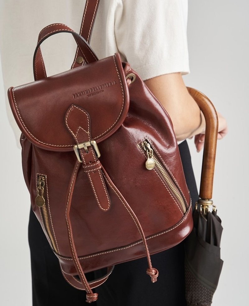 Toscana medium-size backpack artisanal - กระเป๋าเป้สะพายหลัง - หนังแท้ 