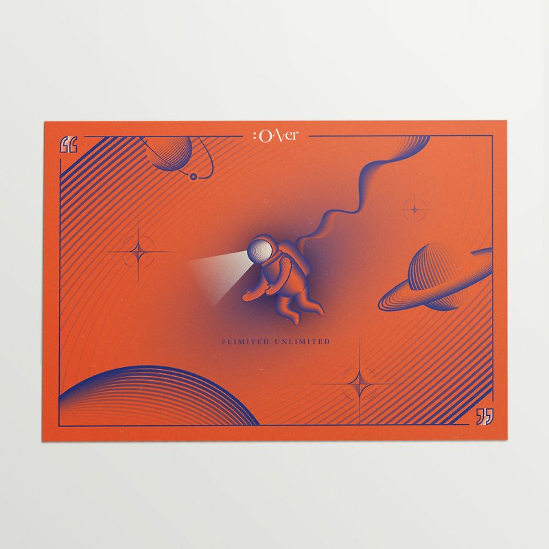 【Hong Kong OVER】Postcard #Limited Unlimited - Cards & Postcards - Paper Orange