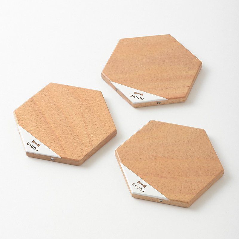 Japan BRUNO Log Magnetic Combination Table Mat - Place Mats & Dining Décor - Wood Khaki