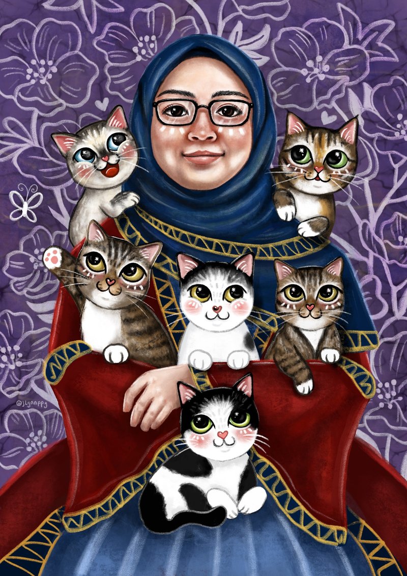 Personalized Portrait Illustration Commission - 電子似顏繪/繪畫/插畫 - 其他材質 
