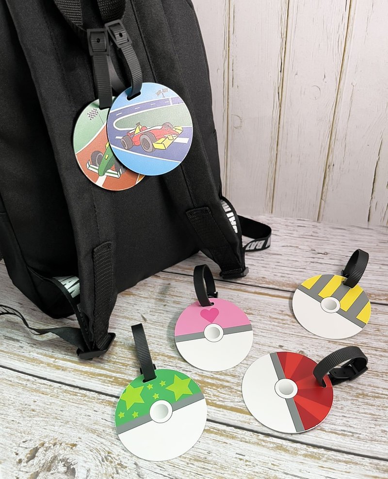 [Children's Schoolbag Tag] Luggage Tag/Birthday Gift/Customized (set of two pieces) - Luggage Tags - Plastic Multicolor