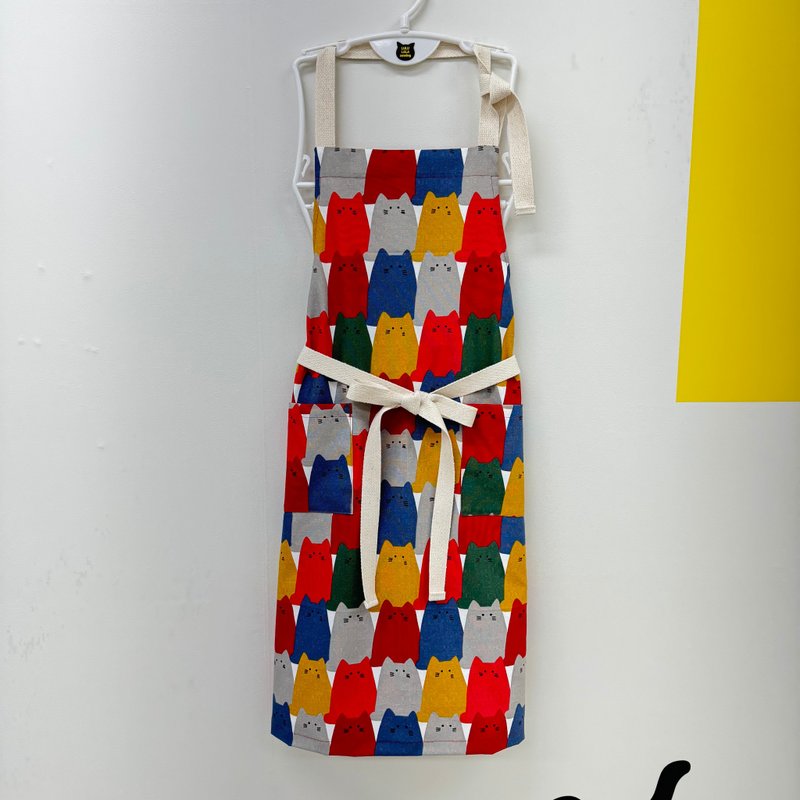 colourful Cat Apron - 圍裙 - 棉．麻 多色