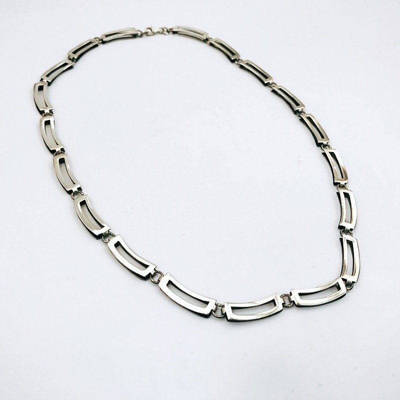 Thailand 925 Silver Hollow Long Necklace | Thailand Handmade Lightweight Personality - สร้อยคอยาว - วัสดุอื่นๆ สีเงิน
