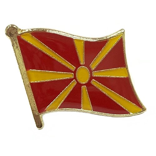 A-ONE North Macedonia 北馬其頓 國旗國徽徽章 遊行 國家胸針 國徽配飾