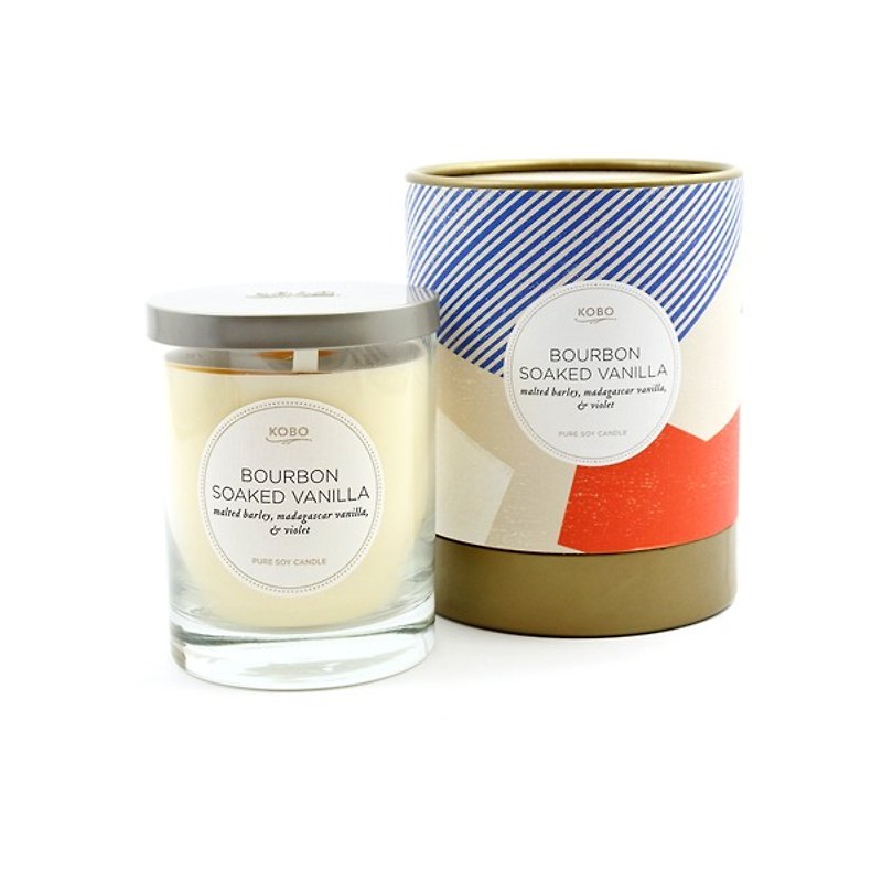 【KOBO】American Soybean Essential Oil Candle-Vanilla Whiskey (330g/Can burn 80hr) - Candles & Candle Holders - Other Materials 