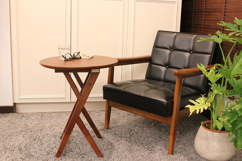 【KeenFord Design】　W-ST01 實木邊桌 (DBR) - 其他家具 - 木頭 咖啡色