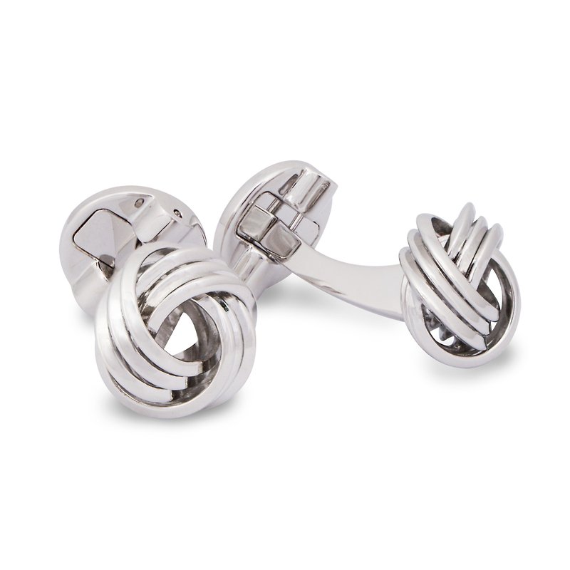 Wire Knot Cufflinks in Silver - กระดุมข้อมือ - โลหะ สีเงิน