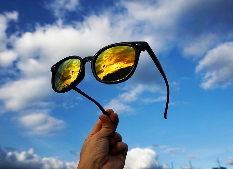 Sunglasses│Vintage Oval Frame│Orange Lens│UV400 protection│2is CarterO  - Glasses & Frames - Plastic Orange