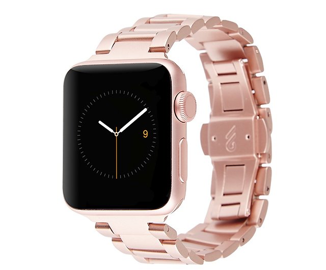 【新着商品】Apple watch用ステンレススチールストラップ,44mm ローズゴールド 腕時計(デジタル)