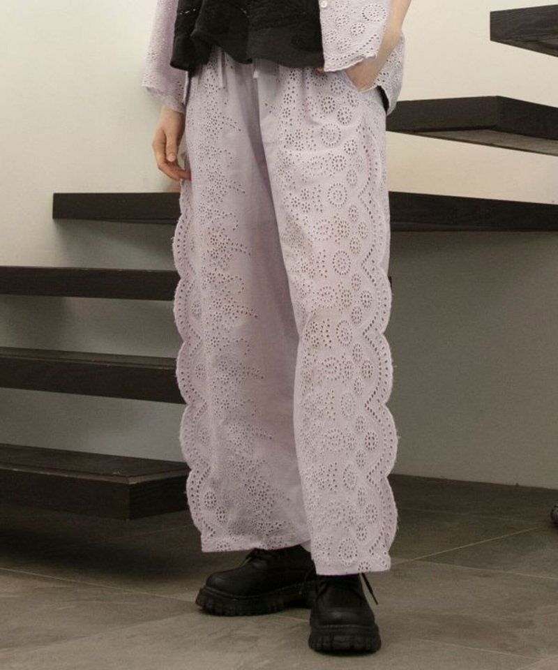 【熱門預購】刺繡直筒長褲 (4色) IRA-5201 - 女長褲 - 棉．麻 