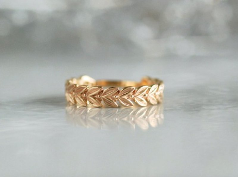 月桂樹モチーフ リング / Laurel motif ring - 戒指 - 其他金屬 金色