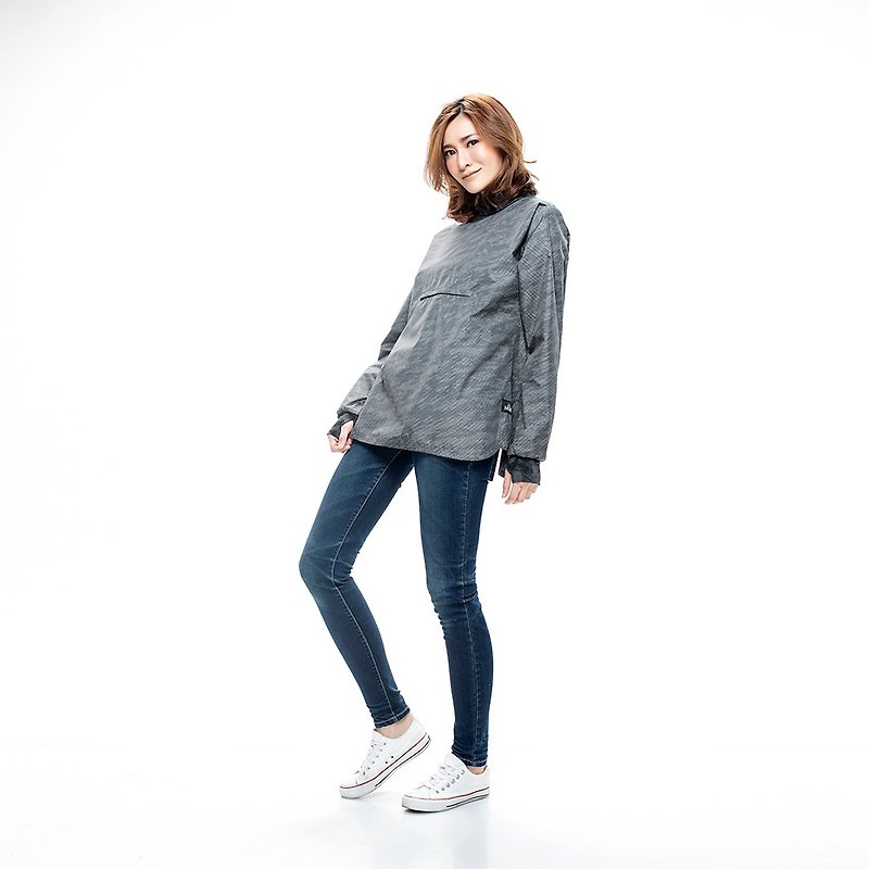 【MORR】Cheyenne Reflective Windbreaker Jacket - Shine on Grey - Women's Casual & Functional Jackets - Other Materials Black