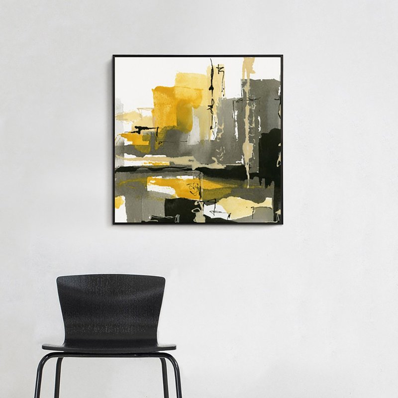 灰黃之都_掛畫_方框系列_台灣製造 兩個工作天快速出貨 - 海報/掛畫/掛布 - 棉．麻 黃色