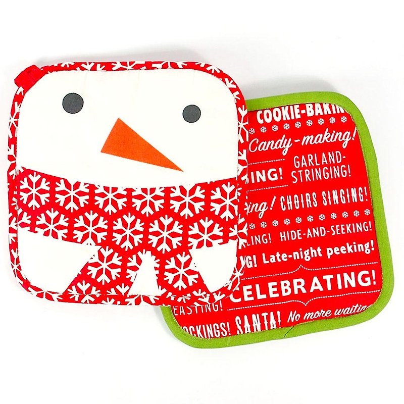 Warm cloth insulation pads 2 pieces [Hallmark Gift Christmas Series] - อื่นๆ - วัสดุอื่นๆ สีแดง