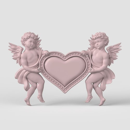3DcncUNIQUE 3D模型STL數控路由器檔案3dprint小天使和心髒