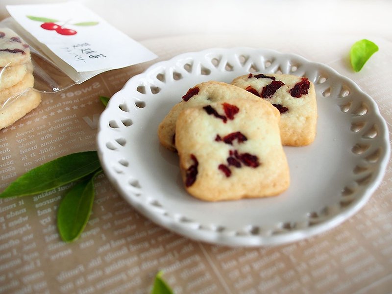 咕噜ゴロゴロ slightly sour cranberry handmade biscuits - คุกกี้ - อาหารสด สีแดง
