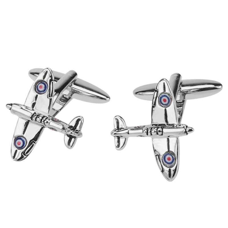 Fighter Aircraft Cufflinks - Cuff Links - Other Metals Multicolor