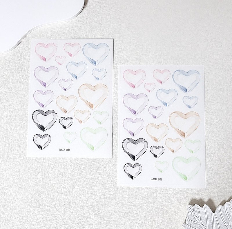 Romantic heart sticker - Stickers - Other Materials 