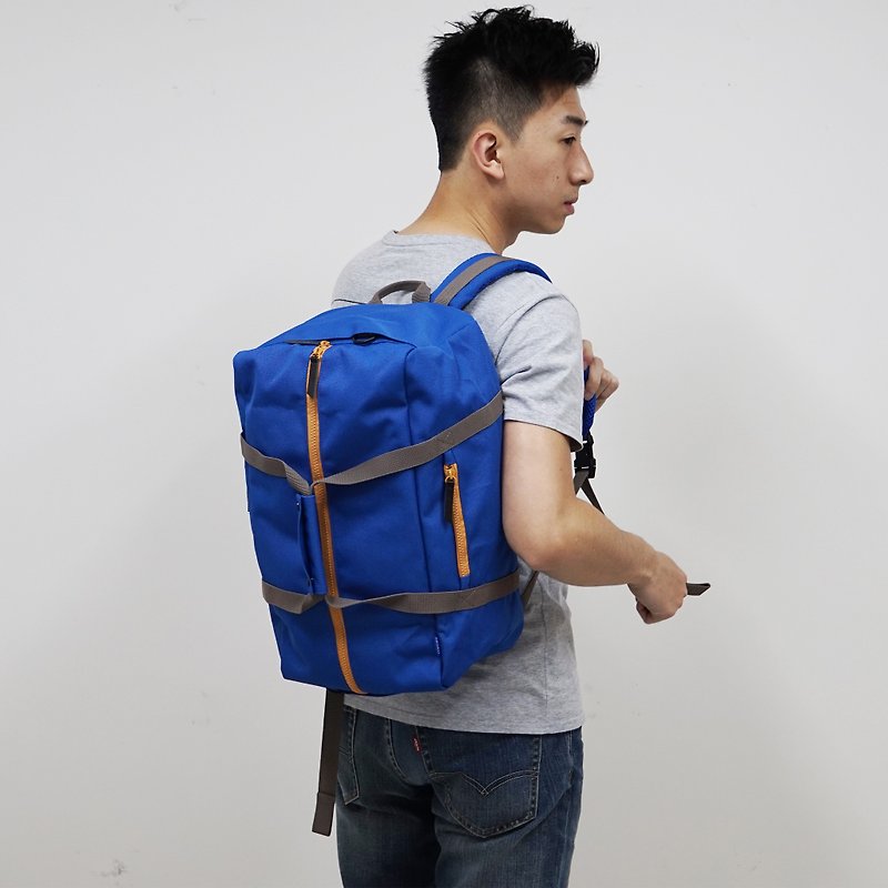 Argali 香港戶外品牌 超實用三用旅行包 後背包 斜背包 肩背包 手提包 多用途 Backpack 軍藍色 - 背囊/背包 - 其他材質 藍色