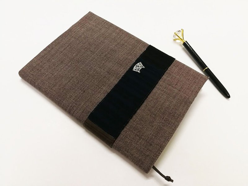 精緻A5布書衣(獨一商品)B03-043 - 書衣/書套 - 其他材質 咖啡色