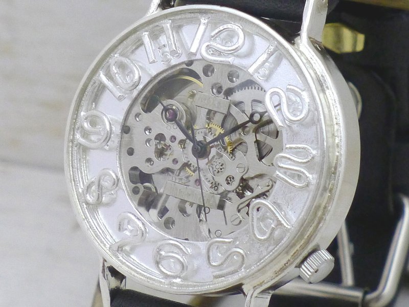 手作り腕時計 SHW082 手巻きSilver 42mm フローティングインデックス  (SHW082) - 女錶 - 純銀 