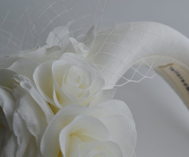 Nestina Mother of Pearls Bridal Headband - 22029 Rose Gold / Ivory