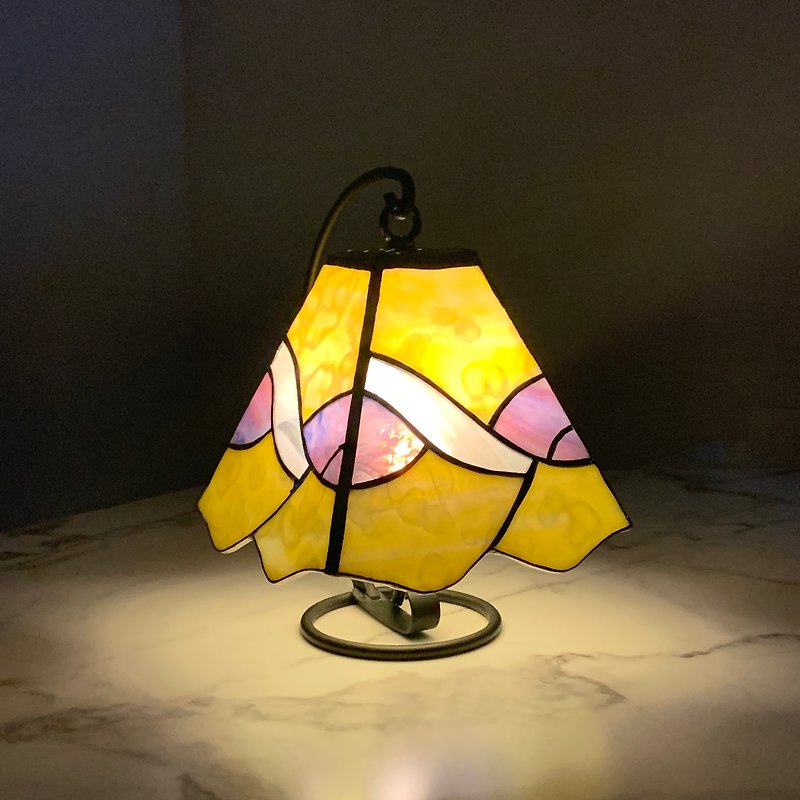 Romantic Night Table Lamp Lemon Lavender Bay View - โคมไฟ - แก้ว สีเหลือง