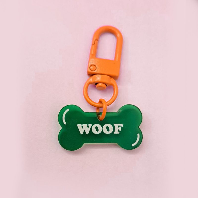 WOOF's Dog Tag - พวงกุญแจ - อะคริลิค สีเขียว