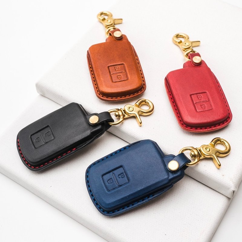 TOYOTA Toyota Granvia Hilux RAV4 Camry Altis Smart Key Leather Case Car - ที่ห้อยกุญแจ - หนังแท้ 