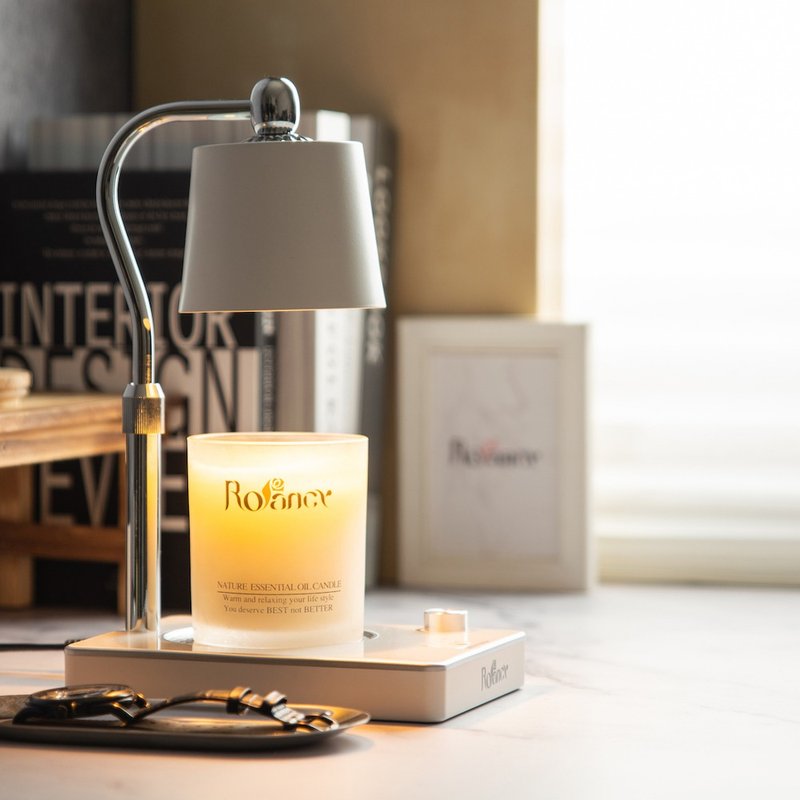 【Rofancy】Timer Wax Melting Lamp-Fashionable White - Candles & Candle Holders - Other Metals 