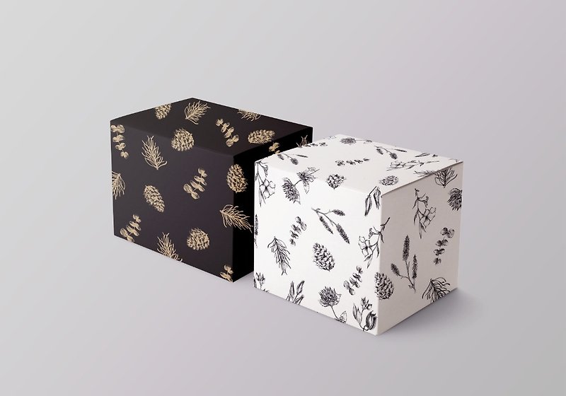Happy Holidays from small things packaging - design theme: squirrels dream Yiping VS loaded into flower Habitat Story -2 - Wood, Bamboo & Paper - Paper White