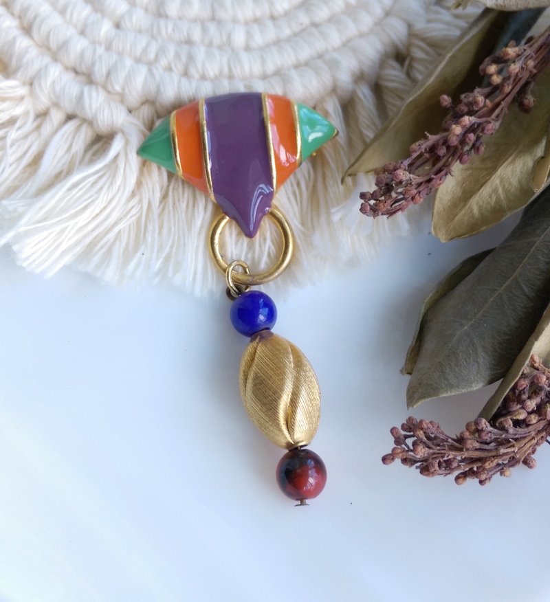 Vintage Jewelry 西洋古董飾品 M Jent 抽象意境 別針 - 徽章/別針 - 其他金屬 金色