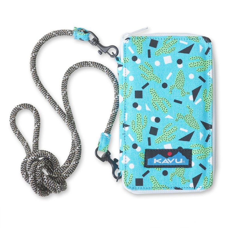 【西雅圖 KAVU】Go Time 休閒手機包 | 護照包 五彩仙人掌 #9104 - 側背包/斜背包 - 聚酯纖維 藍色