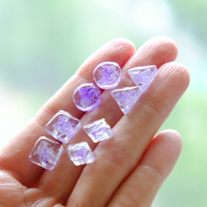 【紫の菖蒲】Purple Calamus-Silver Earrings by ETPLANT - Earrings & Clip-ons - Sterling Silver Purple