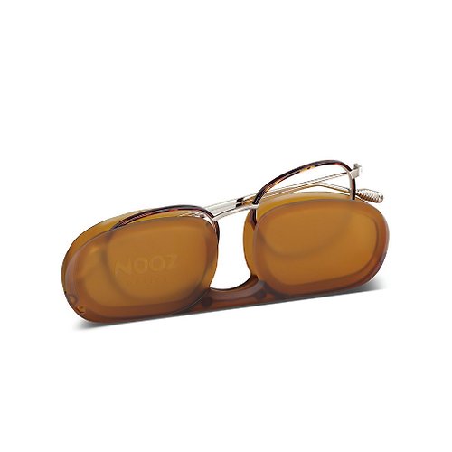NOOZ OPTICS 法國眼鏡旗艦店 法國Nooz造型老花眼鏡鏡腳輕鬆攜帶版(Gali款)(透明鏡片)玳瑁色